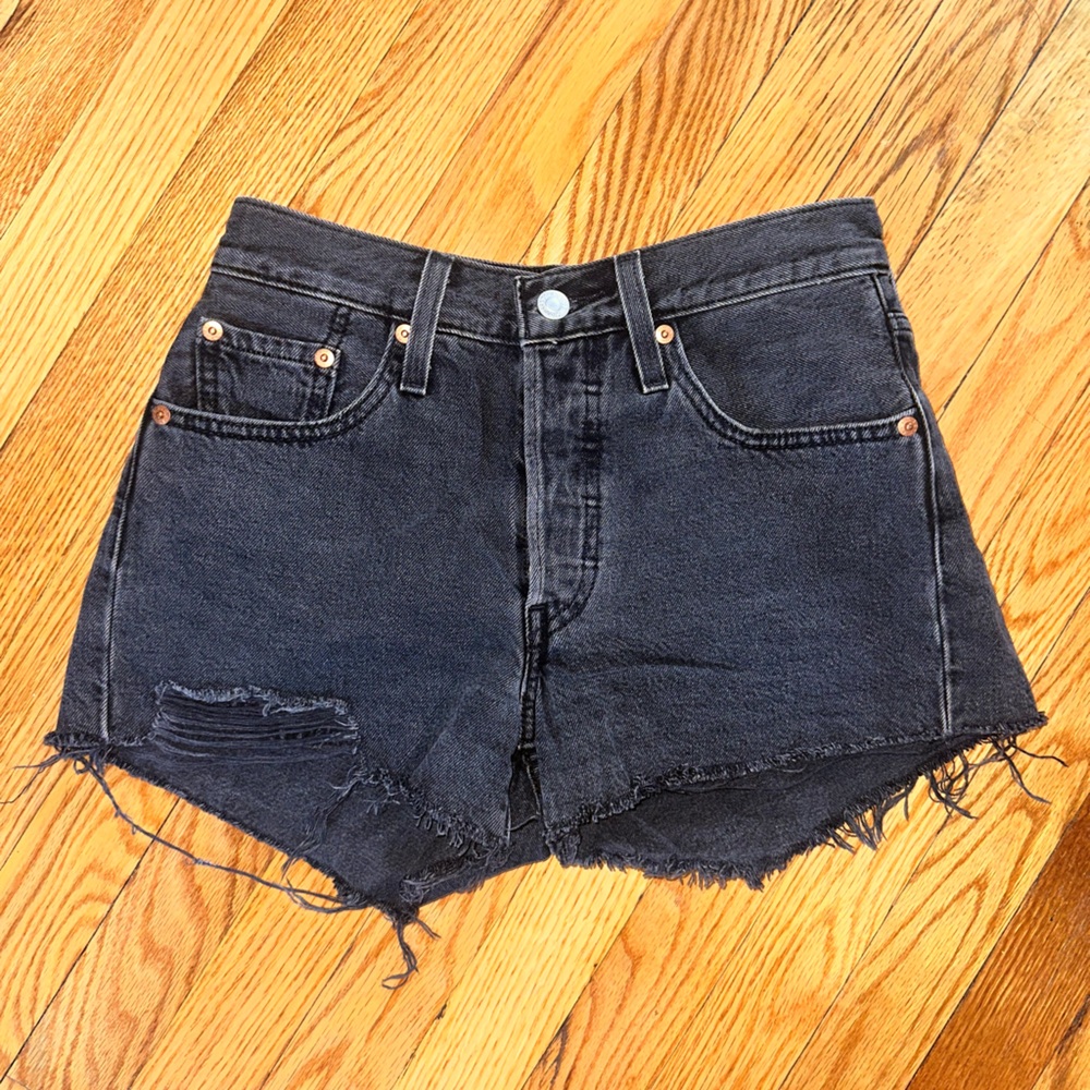 Levi's Black 501 Denim Shorts
